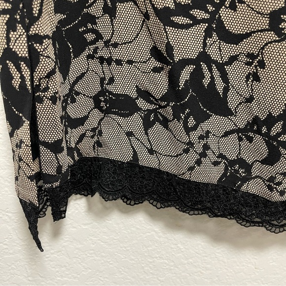 NWT INC International Concepts Lace Print Brown and black Midi Skirt Size 12 - Picture 2 of 5